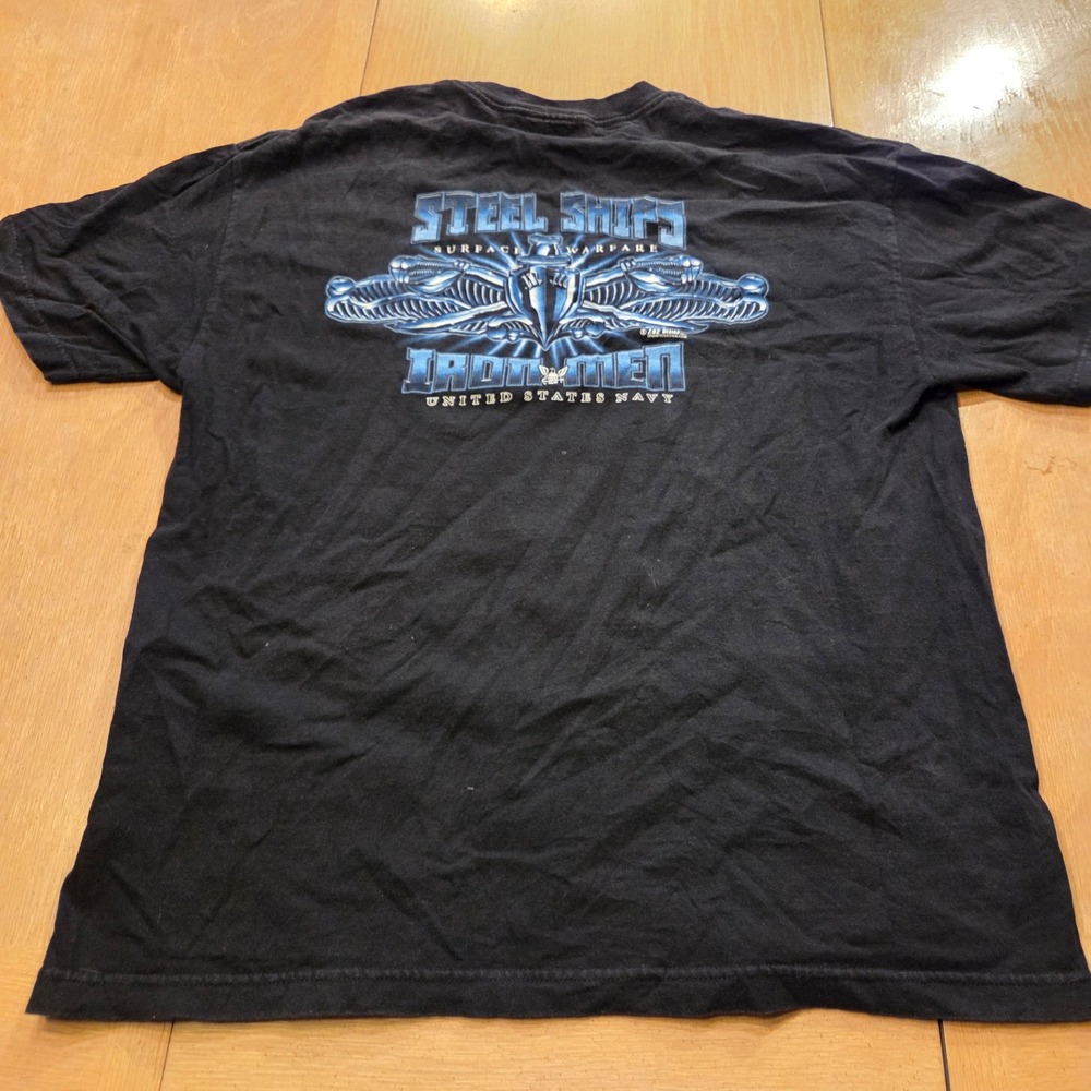 7.62 Design US Navy Steel Ships Iron Men Surface Warfare T-Shirt Black XL 2007